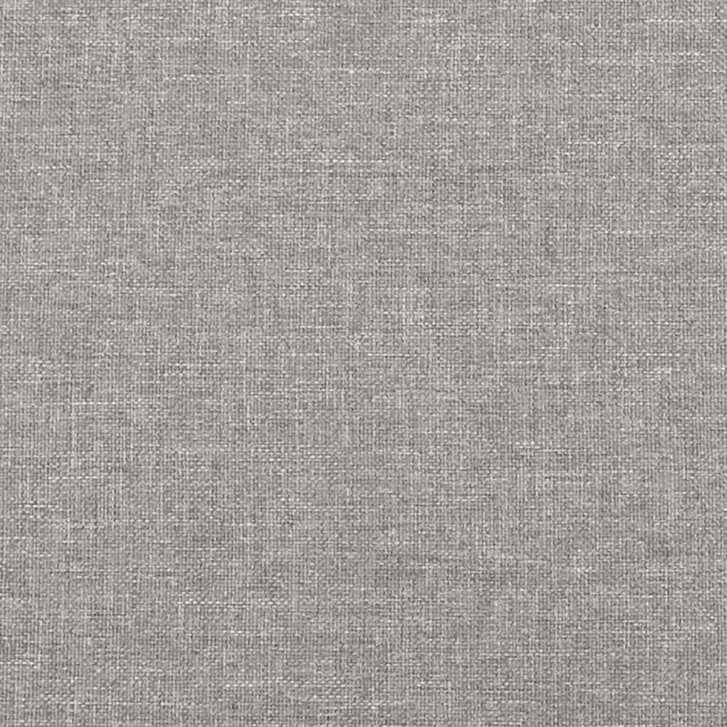 vidaXL Bed Frame without Mattress Light Grey Twin XL Fabric (US Only)