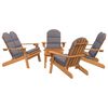 vidaXL 5 Piece Adirondack Garden Lounge Set Solid Wood Acacia