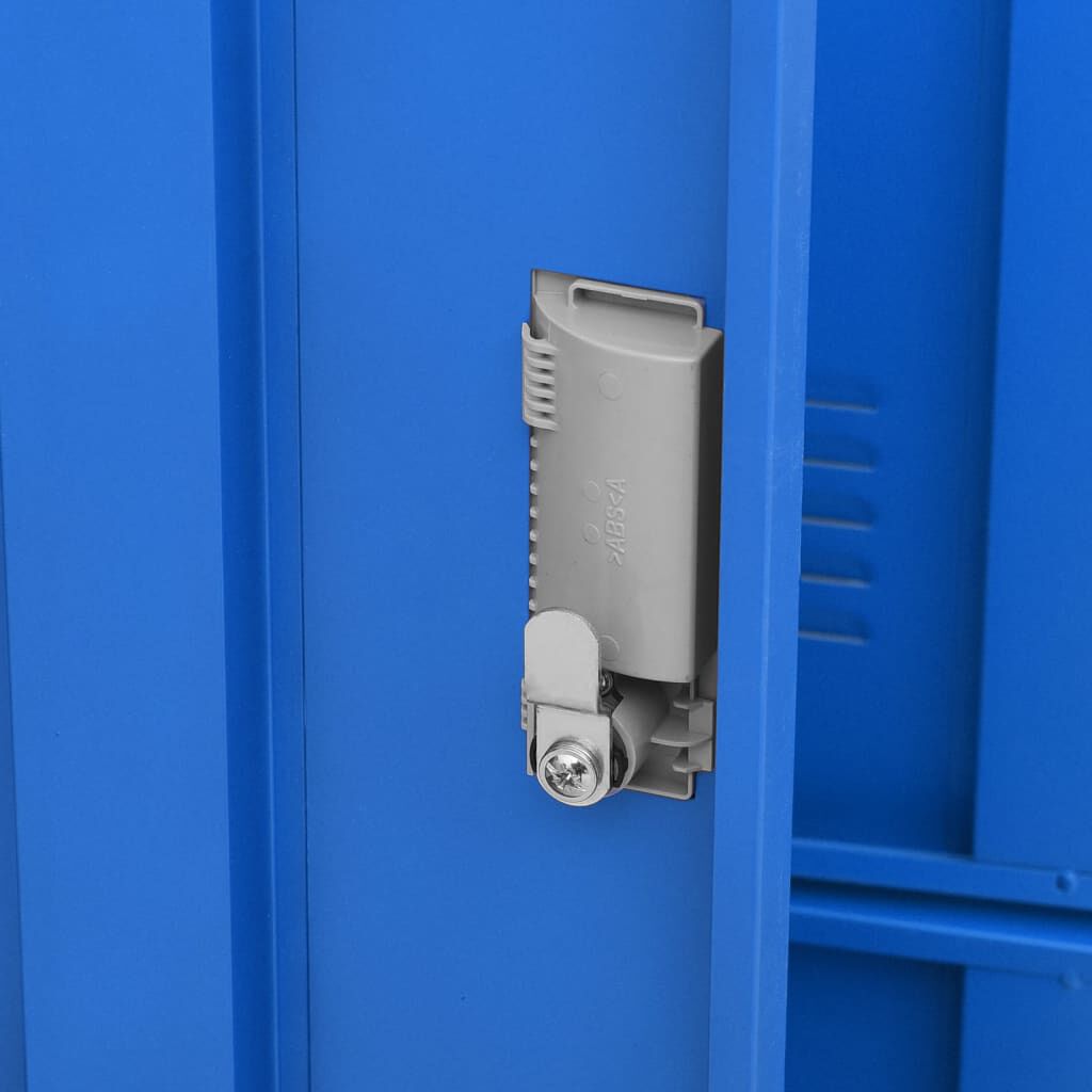 vidaXL Locker Cabinets 2 pcs Light Grey and Blue 90x45x92.5 cm Steel