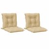 vidaXL Lowback Chair Cushions 2 pcs Melange Beige 100x50x7 cm Fabric