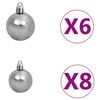 vidaXL Artificial Pre-lit Christmas Tree with Ball Set White 90 cm