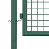 vidaXL Fence Gate Steel 100x125 cm Green
