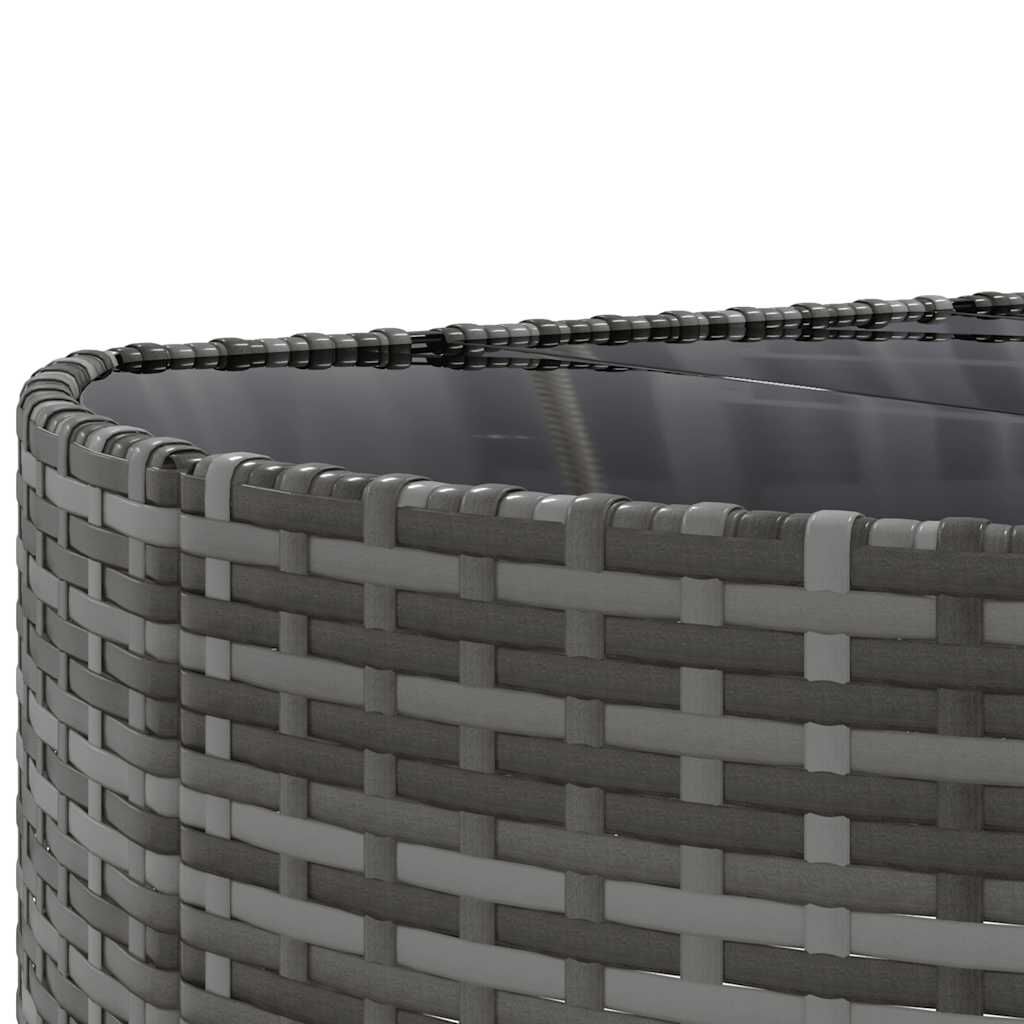 vidaXL 5 Piece Garden Sofa Set with Cushions Grey Poly Rattan