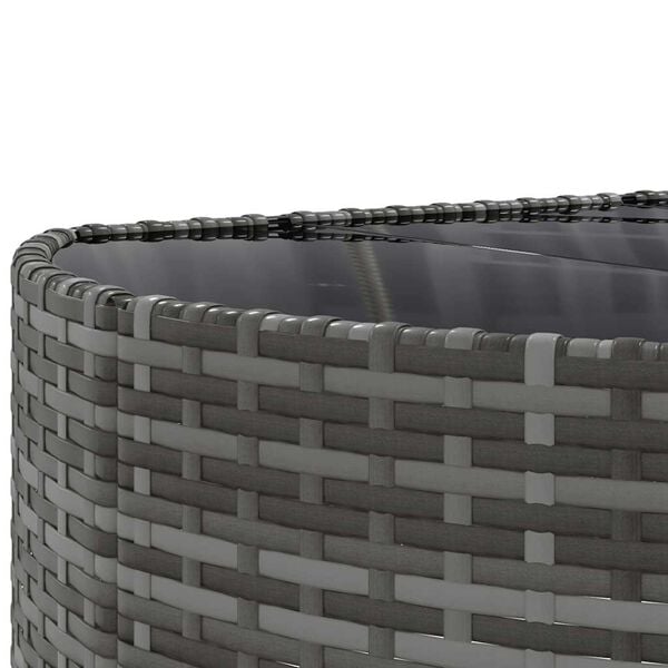 vidaXL 5 Piece Garden Sofa Set with Cushions Grey Poly Rattan