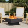 vidaXL Fire Pit Black 60 x 60 x 30 cm Cold-rolled steel