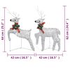 vidaXL Christmas Reindeers 4 pcs Silver 80 LEDs