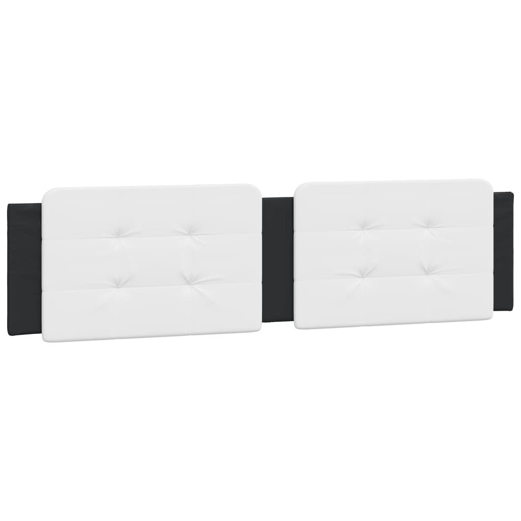 vidaXL Bed Frame without Mattress Black and White 152x203 cm Faux Leather
