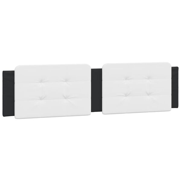 vidaXL Bed Frame without Mattress "Zadar" Black and White 152x203 cm Faux Leather