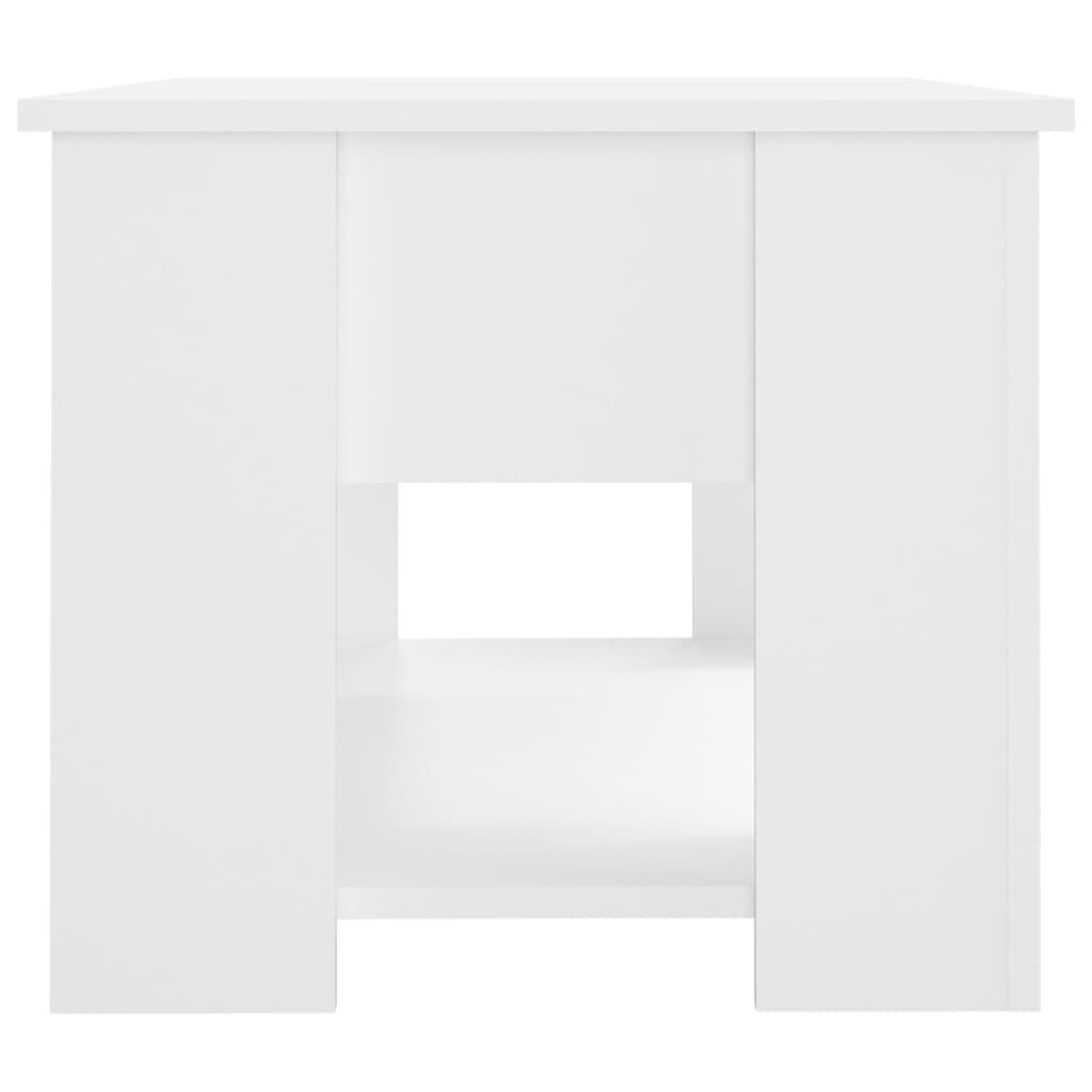 vidaXL Coffee Table White 79x49x41 cm Engineered Wood