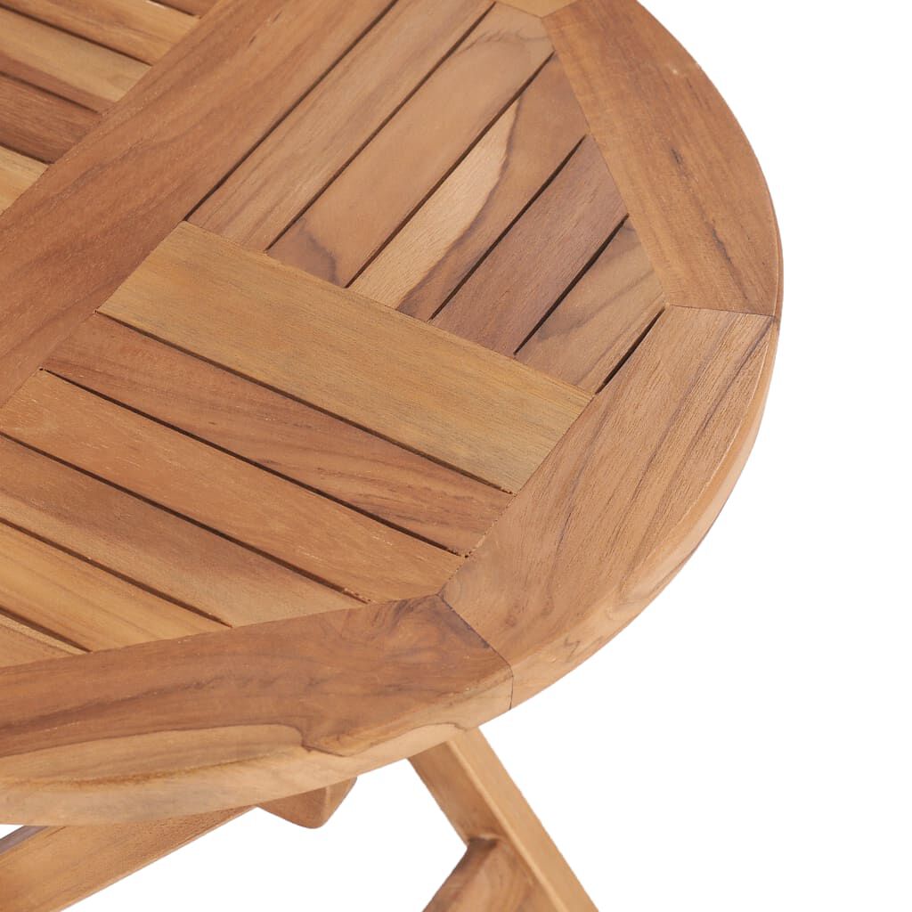 vidaXL Folding Garden Table 45 cm Solid Teak Wood
