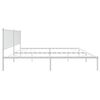 vidaXL Metal Bed Frame without Mattress with Headboard White 193x203cm