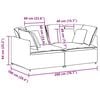 vidaXL Modular Sofa with Cushions Fabric Dark Grey
