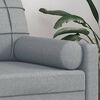vidaXL Throw Pillows 2 pcs Light Grey Ø15x50 cm Fabric