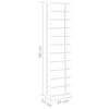 vidaXL Towel Rack White 24x12x96 cm Steel