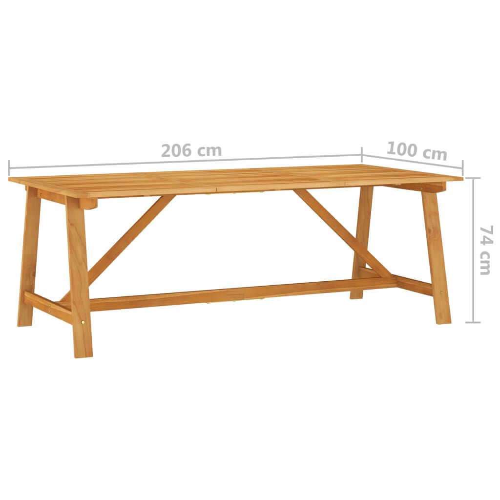 vidaXL 7 Piece Garden Dining Set Beige