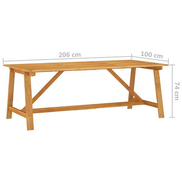 vidaXL 7 Piece Garden Dining Set Beige