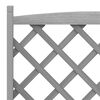 vidaXL Planter with Trellis and Wheels Grey Solid Wood Fir