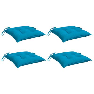 vidaXL Chair Cushions 4 pcs Light Blue 40x40x7 cm Oxford Fabric
