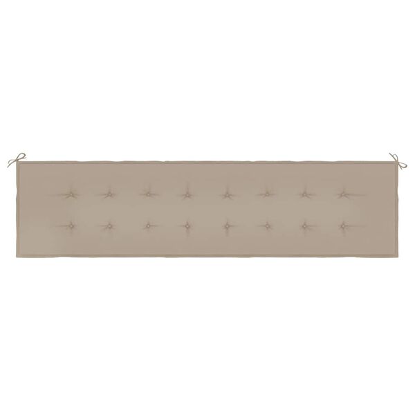 vidaXL Garden Bench Cushion Taupe 200x50x4 cm Oxford Fabric