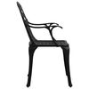 vidaXL Garden Chairs 2 pcs Cast Aluminium Black