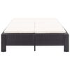 vidaXL 2-Person Sunbed with Cushion Black Poly Rattan
