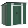vidaXL Garden Shed Green Metal