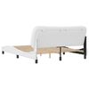 vidaXL Bed Frame without Mattress "Hvar" White 152x203 cm Queen Faux Leather