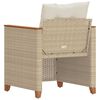 vidaXL Garden Chair with Cushions Beige Poly Rattan