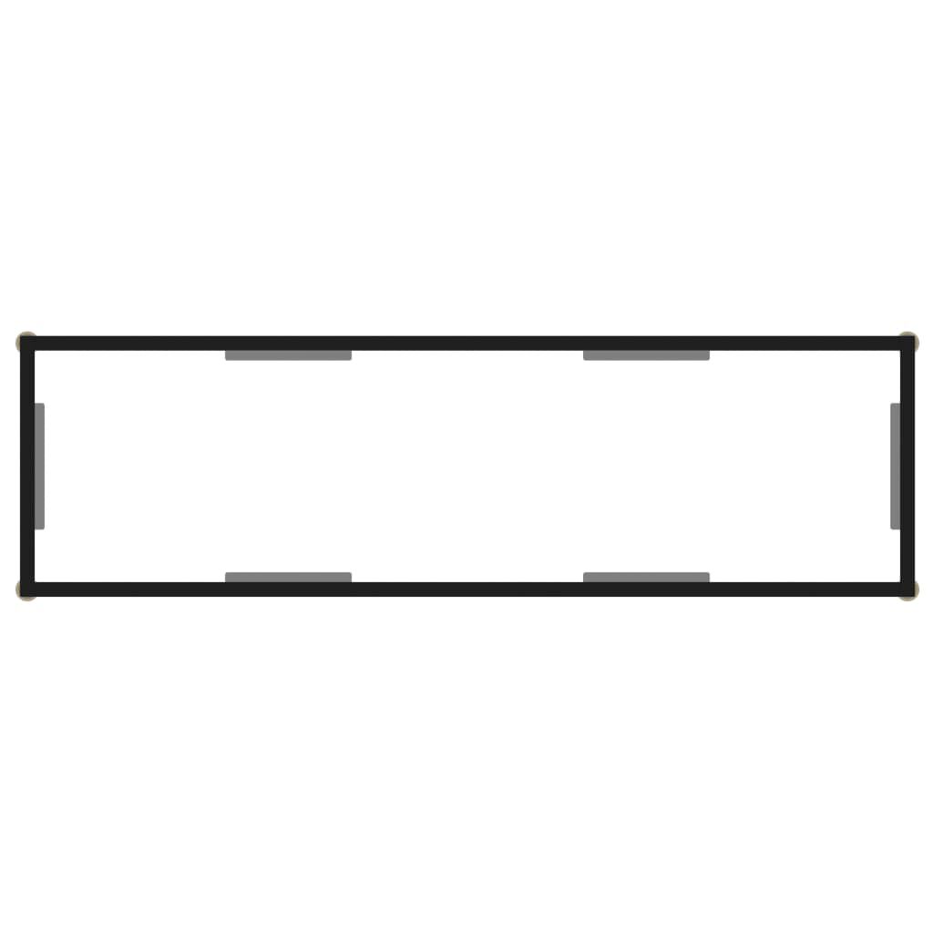 vidaXL Console Table Transparent 120x35x75 cm Tempered Glass