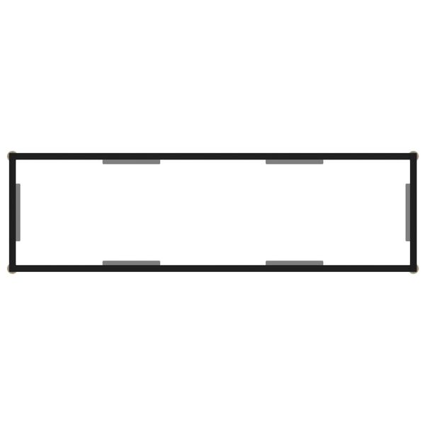 vidaXL Console Table Transparent 120x35x75 cm Tempered Glass