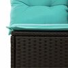 vidaXL 5 Piece Garden Sofa Set with Cushions Black Poly Rattan
