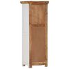 vidaXL Highboard Brown&White 40x30x110 cm Solid Wood Mango and Acacia