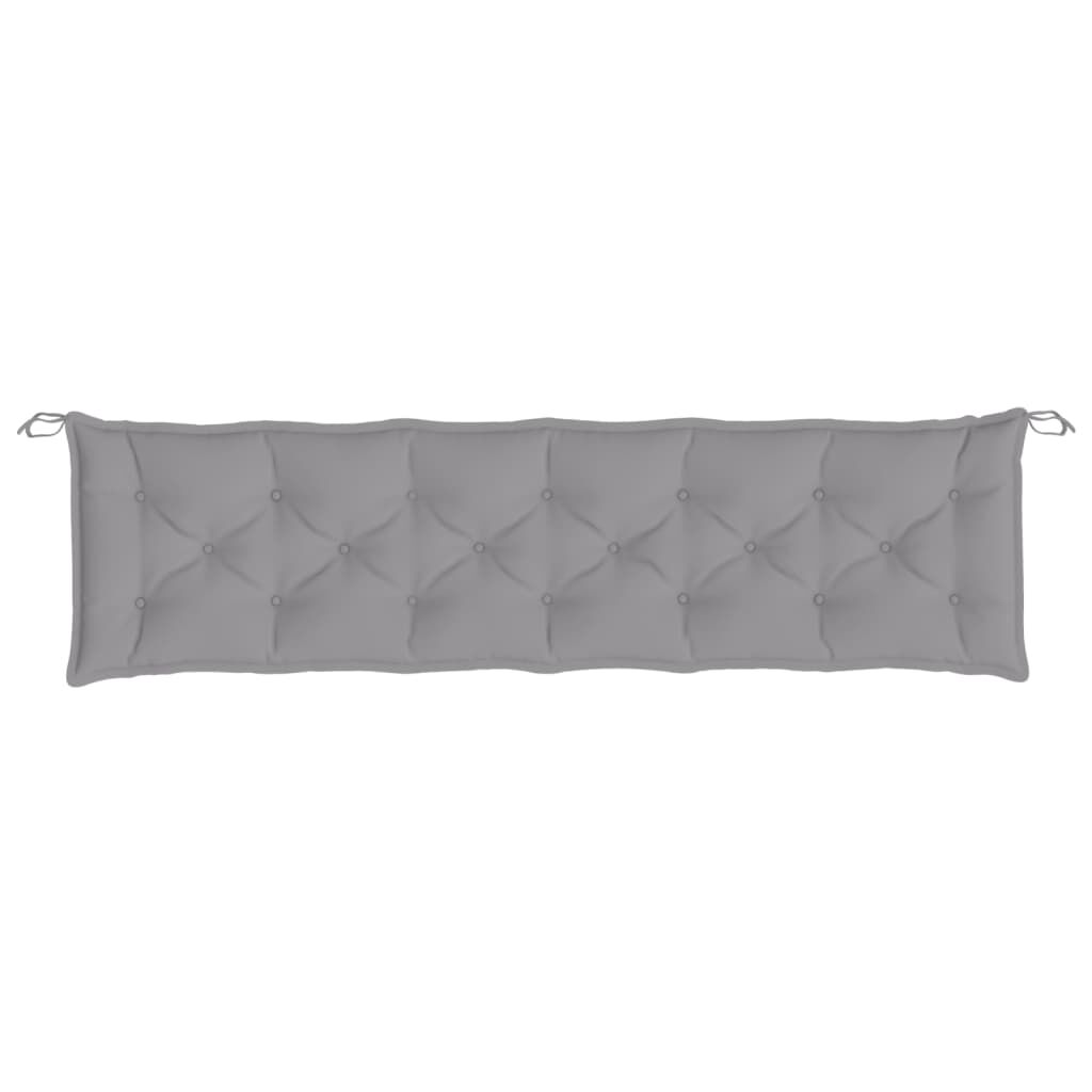 vidaXL Garden Bench Cushion Grey 200x50x7 cm Oxford Fabric