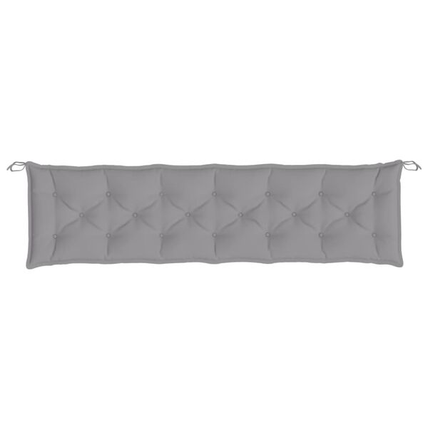 vidaXL Garden Bench Cushion Grey 200x50x7 cm Oxford Fabric