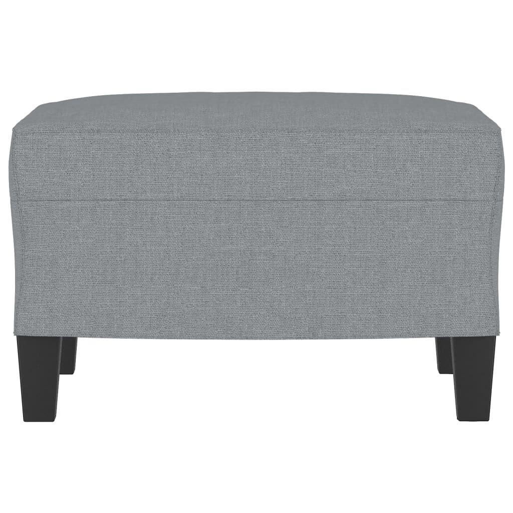vidaXL Footstool Light Grey 60x50x41 cm Fabric