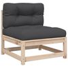 vidaXL 5 Piece Garden Sofa Set with Cushions Solid Wood Pine