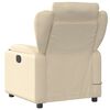 vidaXL Massage Recliner Chair Cream Fabric