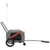 vidaXL Pet Bike Trailer Orange and Black Oxford Fabric and Iron