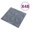 vidaXL 3D Wall Panels 48 pcs 50x50 cm Diamond Grey 12 m²