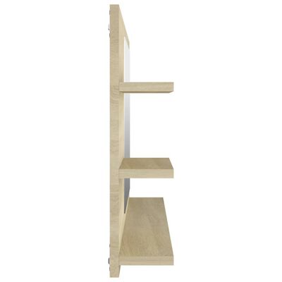 vidaXL Bathroom Mirror Sonoma Oak 90x10.5x45 cm Engineered Wood