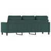vidaXL 3-Seater Sofa Dark Green 180 cm Velvet