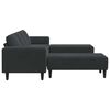 vidaXL Living Room Couch 3 pcs Black