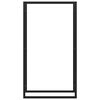 vidaXL Firewood Rack Matt Black 80x28x154 cm Steel