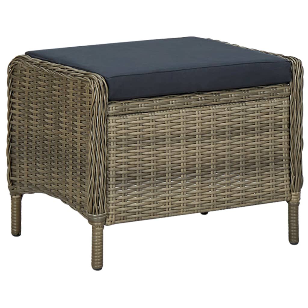 vidaXL 7 Piece Garden Dining Set Brown