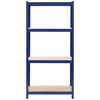 vidaXL Storage Shelf Blue 80x40x160 cm Steel and MDF