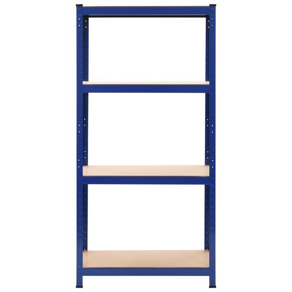 vidaXL Storage Shelf Blue 80x40x160 cm Steel and MDF