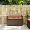 vidaXL Garden Storage Bench with Cushion Brown Poly Rattan