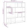 vidaXL Book Cabinet/Room Divider Brown Oak 105x24x102 cm