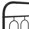 vidaXL Metal Bed Frame without Mattress with Footboard Black 100x200cm