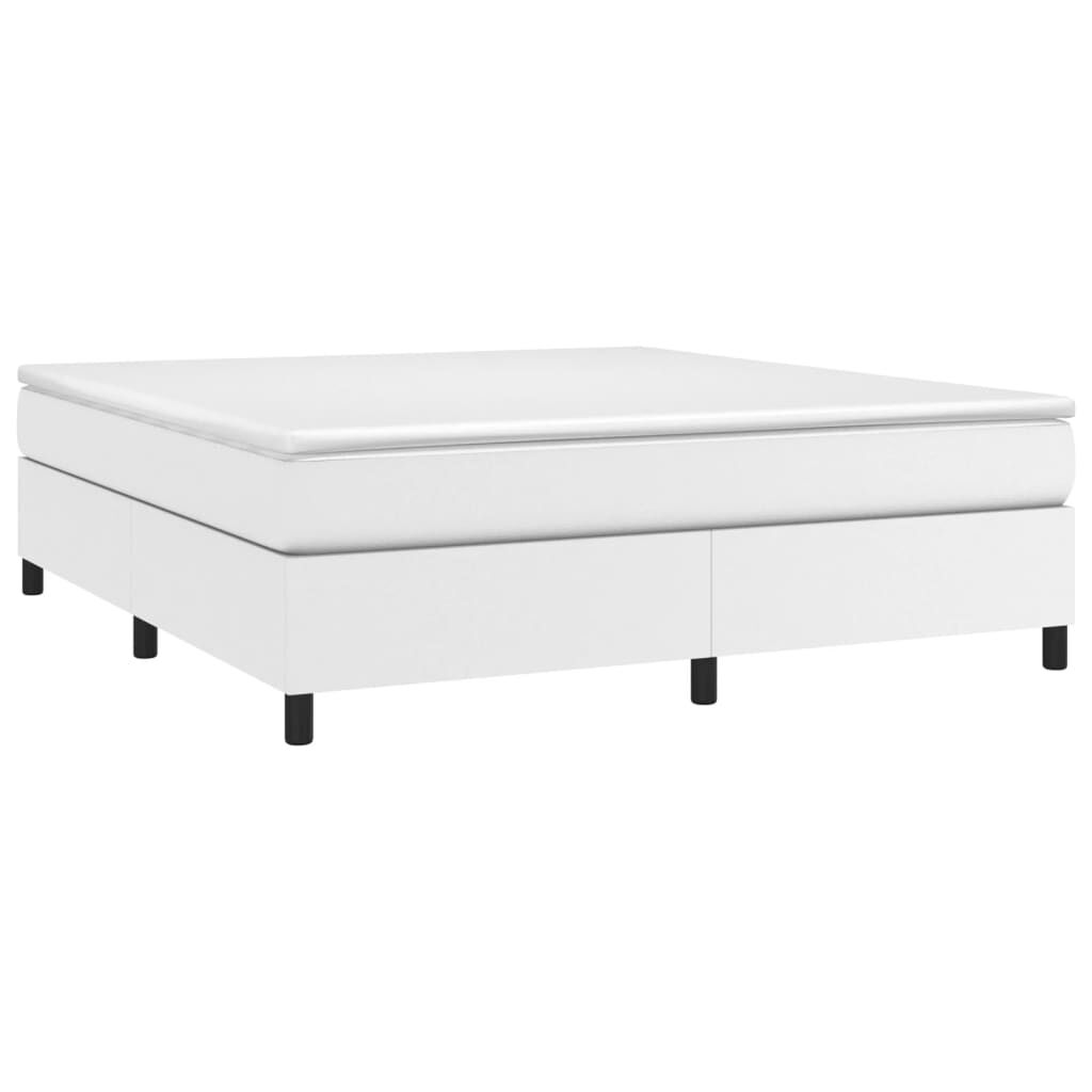 vidaXL Bed Frame without Mattress White California King Faux Leather (US Only)